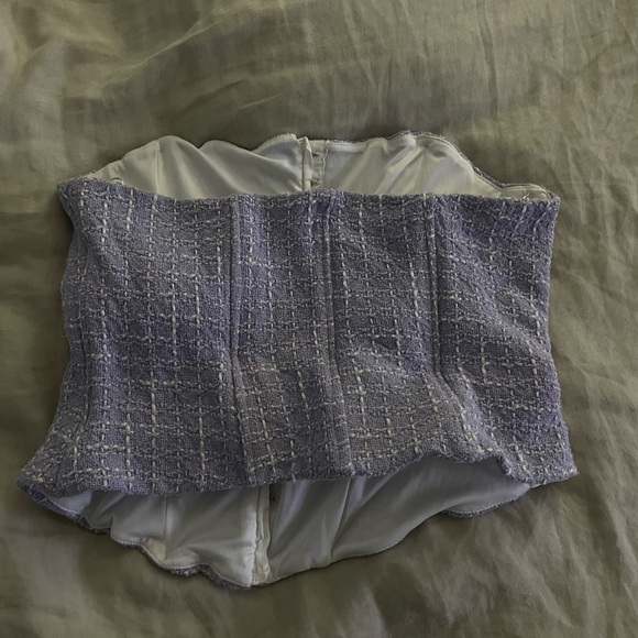 Zara Purple Corset Top, Large Women’s - Picture 3 of 4